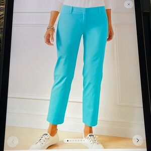 Talbots Women's Cropped Pants in Aqua Blue